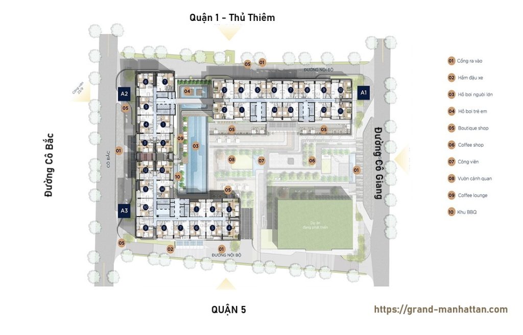 Mặt bằng tổng thể The Grand Manhattan