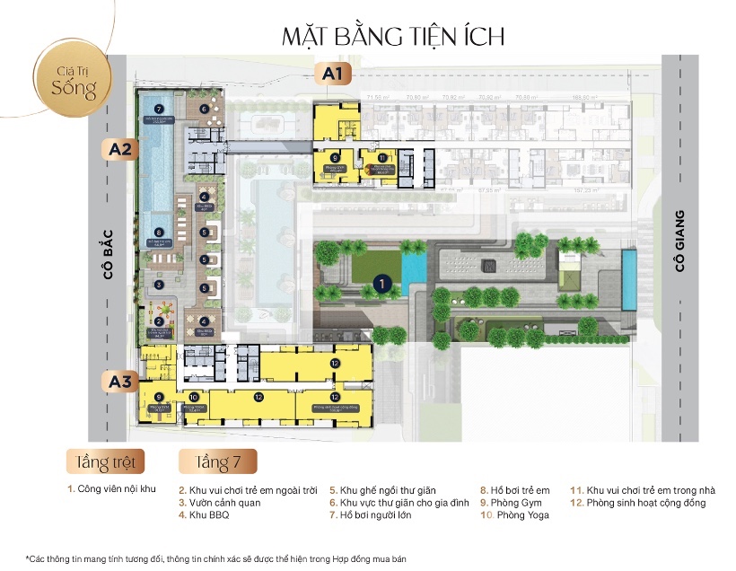 Mặt bằng tiện ích The Grand Manhattan